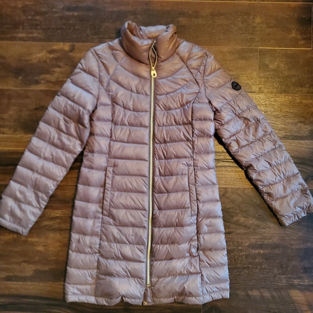 Calvin Klein Lightweight Premium Down Long Jacket- Small (packable)